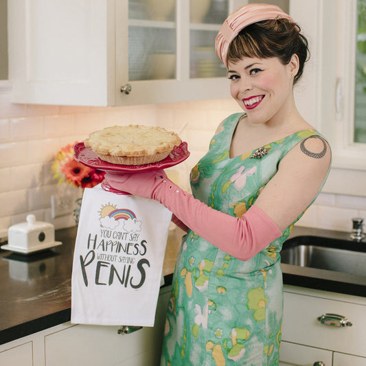 You Can't Say Happiness Saying Penis Flour Towel